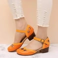 thumbnail image 1 of KBODIU Women's Chunk Low Heel Pump Sandals Women's Coarse Heel Sandals Match Color Princess Women's Casual Single Sandals, 1 of 4