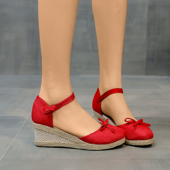 KBODIU Women's Closed Toe Buckle Ankle Strap Flatform Wedge Casual Sandals Womens Wedge Sandals Closed Toe Buckle Strap Comfortable Casual Platforms Sandals