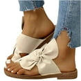 thumbnail image 1 of KBODIU Women's Flip-Flops with Arch Support Fashion Open Toe Slide Bow-Knot Comfy Sandals Slippers Low Heeled Shoes Summer Athletic Outdoor Beach Sandals, 1 of 6