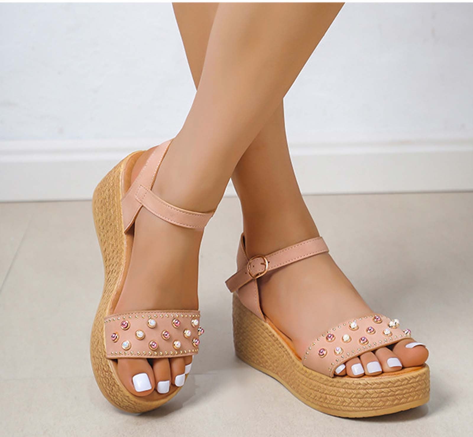 Buckle Open Toe Platform Sandals