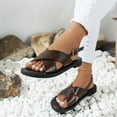 thumbnail image 1 of KBODIU Women's Open Toe Buckle Ankle Strap Flatform Wedge Casual Sandals Flat Heel Open Toe Sandals Casual Women's Sandals, 1 of 4