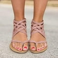 thumbnail image 1 of KBODIU Women's Open Toe Outdoor Sport Sandals Walking Hiking Sandals Flat Sandals Zipper Open Toe Slippers Roman Beach Sandals, 1 of 4