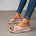 thumbnail image 1 of KBODIU Women's Platform Wedge Sandals with Arch Support Flat Shoes Beach Sandals Non-Slip Causal Slippers Summer Athletic Outdoor Beach Sandals Non-Slip, 1 of 5