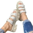 thumbnail image 1 of KBODIU Women's Platform Wedge Sandals with Arch Support Round Toe Thick Heeled Shoes Beach Sandals Non-Slip Causal Slippers Summer Athletic Outdoor Beach Sandals, 1 of 5
