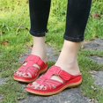 thumbnail image 1 of KBODIU Women's Sandals, Women Orthopedic Sandals with Arch Support Style Plus Size Casual Wedge Heel Adult In-line Sandals Summer Beach Sandals Wedge Shoes Red 38, 1 of 2