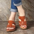 thumbnail image 1 of KBODIU Women's Sandals, Women Orthopedic Sandals with Arch Support Style Plus Size Casual Wedge Heel Adult In-line Sandals Summer Beach Sandals Wedge Shoes Brown 39, 1 of 5