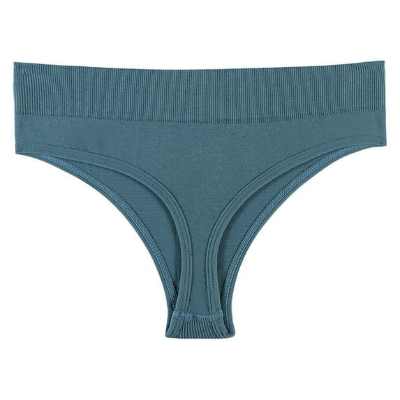 KBODIU Women's Thongs, Women Plus Size Underwear G-Strings, Solid Color T-back Briefs, ,No Line Breathable Comfortable Panties Undies for Women