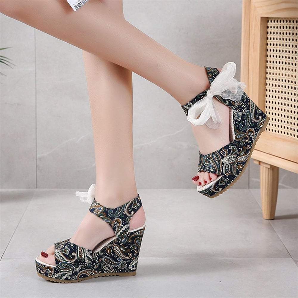 Women High Heel Wedge Gladiator Ankle Buckle Open Toe Platform Sandal Girl  Shoes | eBay