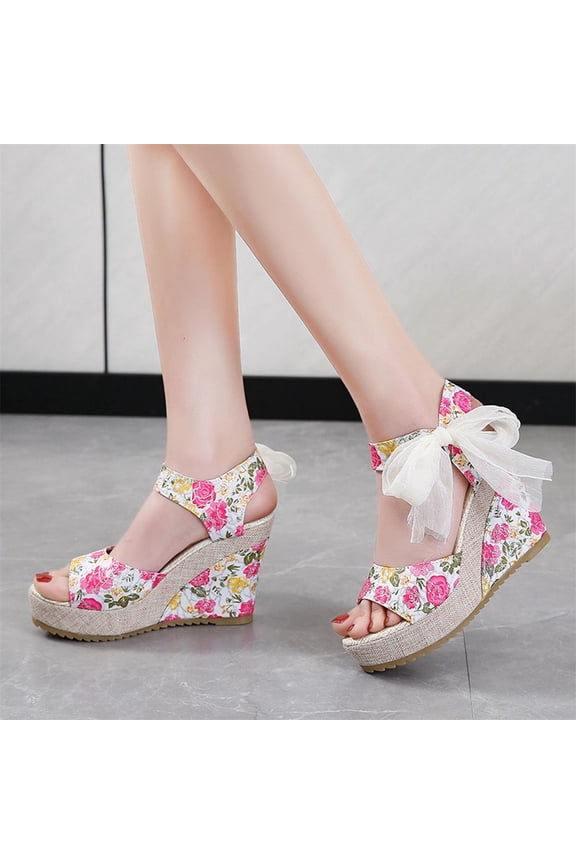 Women's Wedge Heels, Women Wide Width Heels Sandals Fish Mouth Wedges Wedge Heel Lace Up High Heels Luxury Sandals Wedding Heels Prom Heels Dress Shoes Red 39