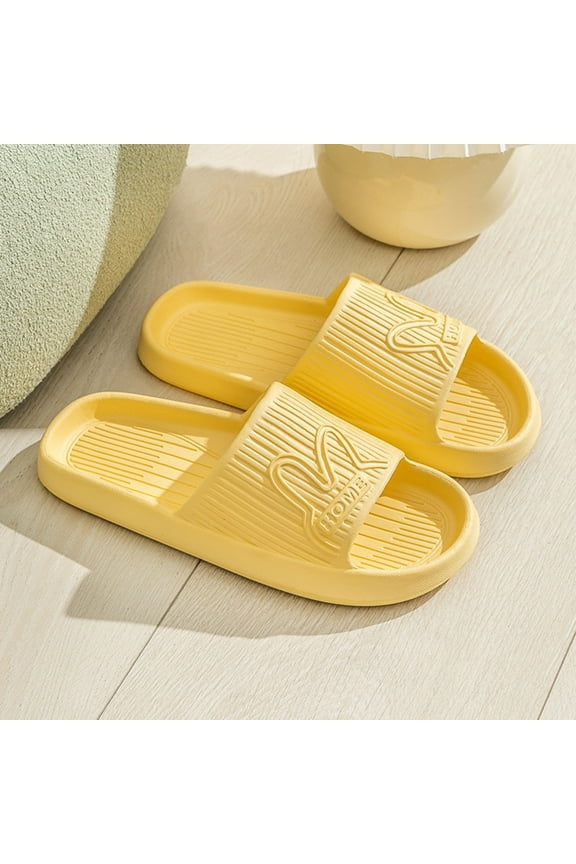 Womens Sandals Cloud Slippers , Massage Shower Bathroom Non-Slip Open Toe, Super Soft Comfy Thick Sole Home Cushion Slide Sandals Platform Shoes Yellow 35