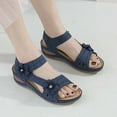 thumbnail image 1 of KBODIU Womens Sandals Mothers Day Gifts Lunge Massage Casual Elegant Wedge Platform Sandals for Women Dressy Summer Blue 36, 1 of 5