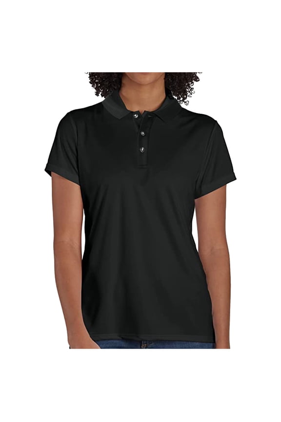 Womens Tops Sport Cool Dry Moisture-Wicking Performance Golf Polo Shirts Summer Tops for Women Black 3XL