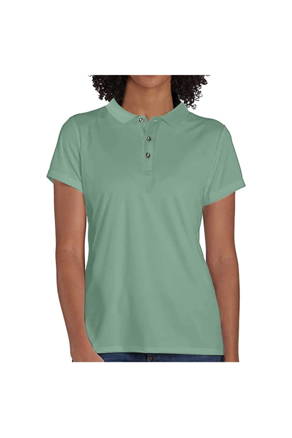 Kukoosong Womens Tops Sport Cool Dry Moisture-Wicking Performance Golf Polo Shirts Summer Tops for Women Mint Green XXL