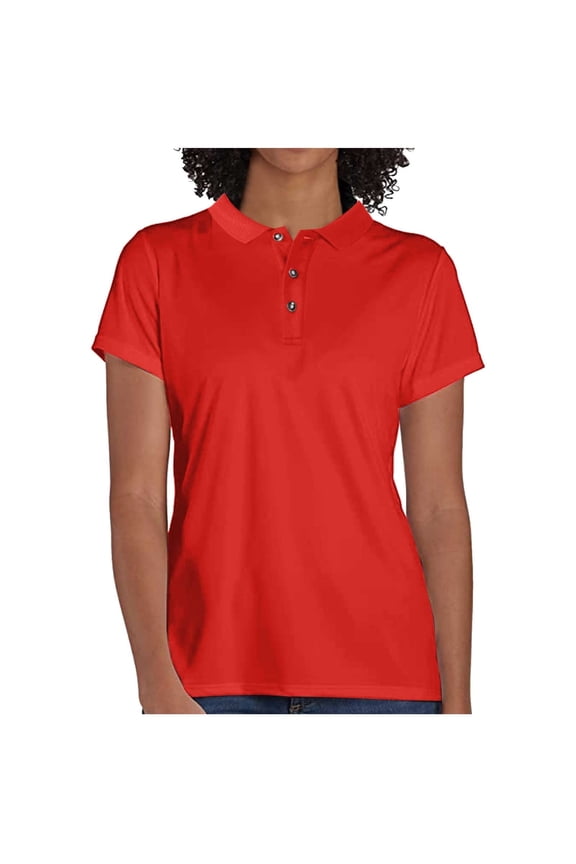 Womens Tops Sport Cool Dry Moisture-Wicking Performance Golf Polo Shirts Summer Tops for Women Red M