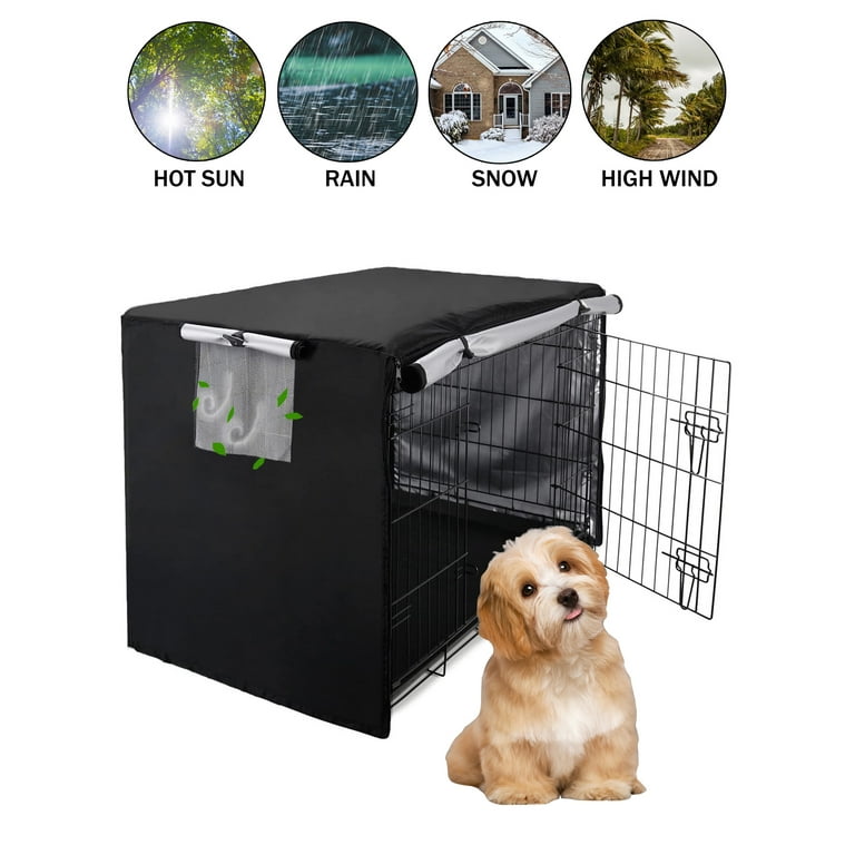 Waterproof dog top crate cover
