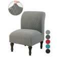 thumbnail image 1 of KBOOK Jacquard Armless Accent Chair Slipcover for Accent Chair Cover Furniture Protector for Living Room Large Size, Light Gray, 1 of 5