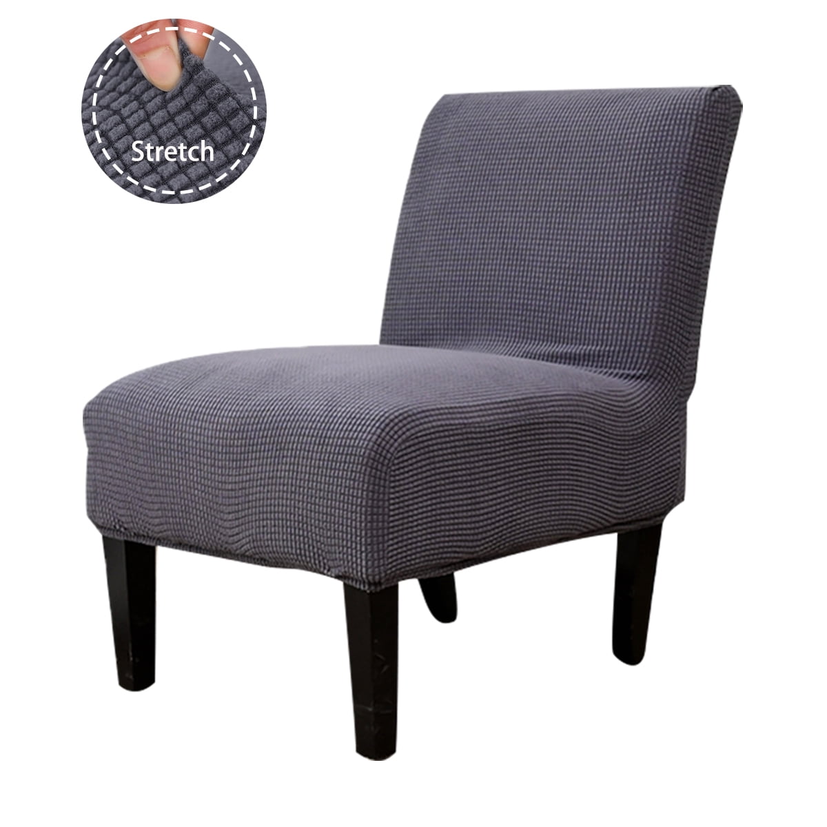 Taupe Chair Covers YISURY Armless Accent Stretch Living Room