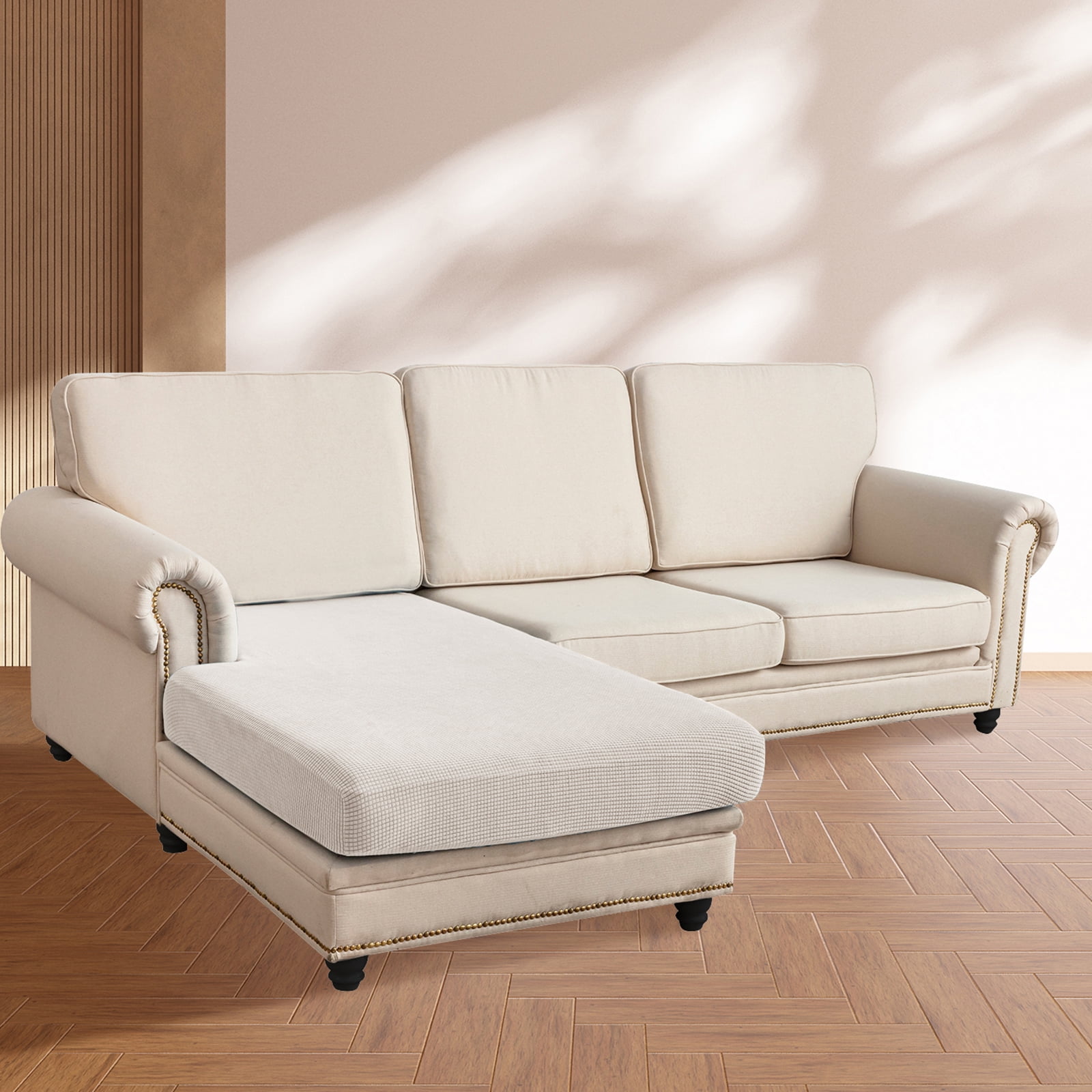 KBOOK Jacquard Sofa Chaise Cover Chaise Slipcover for sectional Sofa