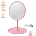 thumbnail image 1 of KBOOK Makeup Mirror with LED Lights USB Vanity Mirror Cosmetic Mirror with Detachable Storage Tray, 1 of 5