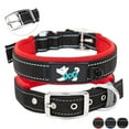 thumbnail image 1 of KBOOK Nylon Dog Collar Adjustable Reflective Padded Pet Collar with Metal Buckle, Red, 1 of 5