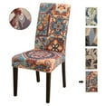 thumbnail image 1 of KBOOK Pattern Stretch Chair Covers for Dining Room Removable Washable (Set of 2, Orange), 1 of 6