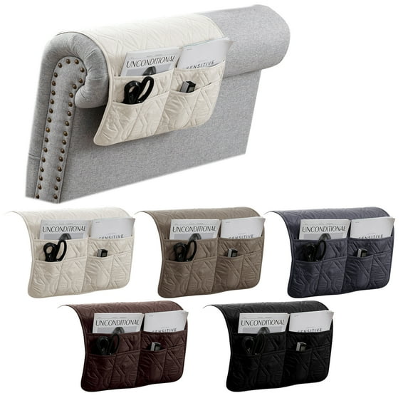 KBOOK Sofa Chair Armrest Organizer Waterproof Armchair Caddy Storage Holder with 6 Pockets