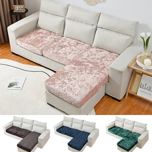 Picture of KBOOK Sofa Cushion Covers Stretch Velvet Sofa Slipcover Sofa Seat ...