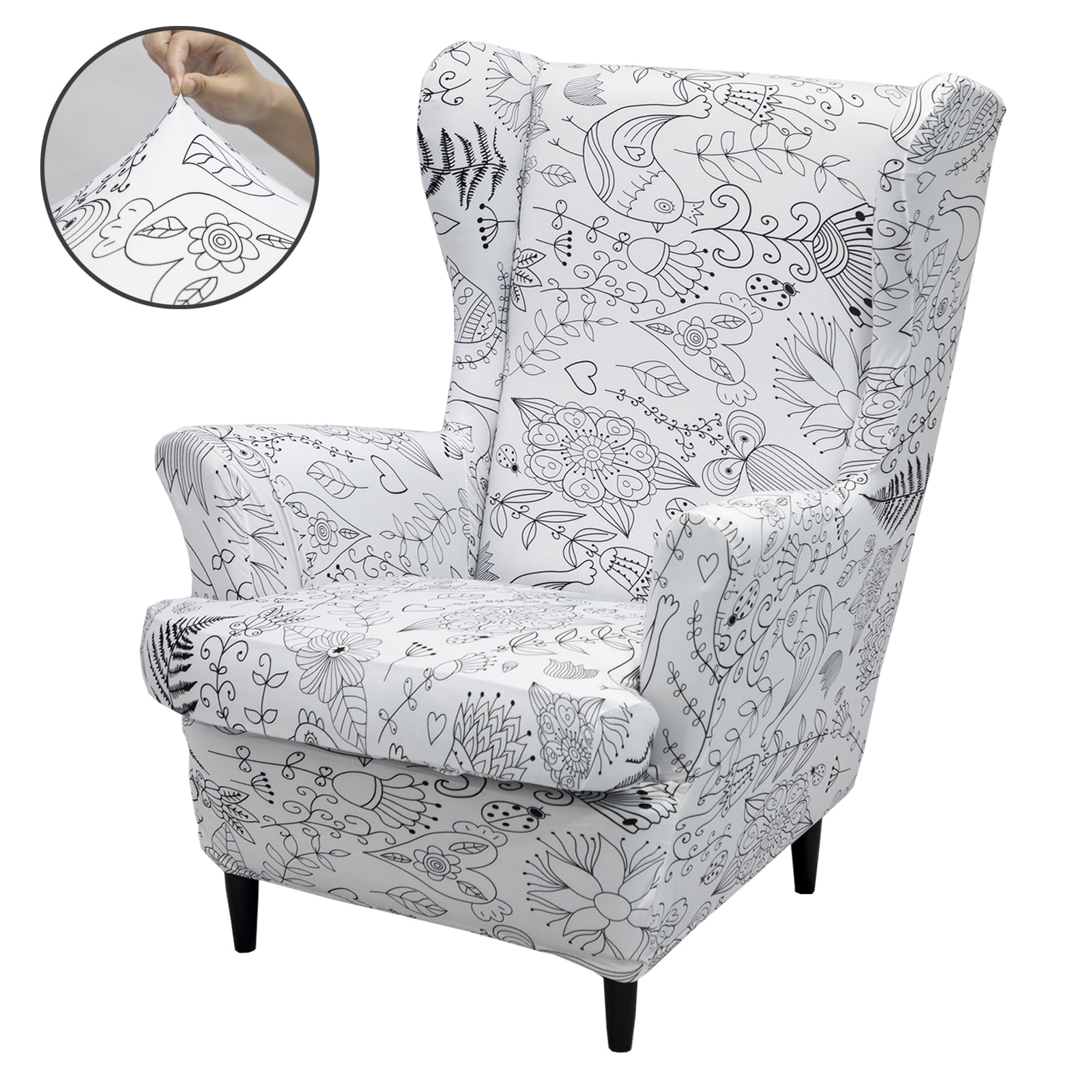 Wingback Chair Covers in Slipcovers Walmart