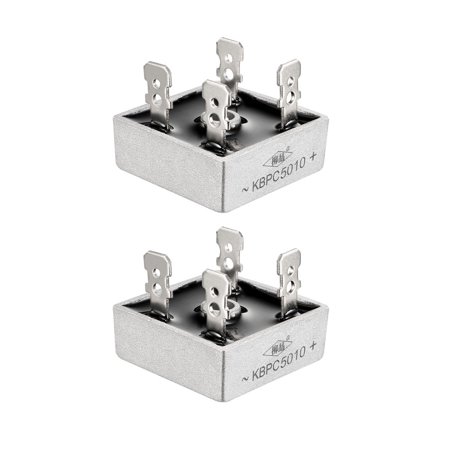 KBPC5010 1000V 50A Single Phase Bridge Rectifiers Half-Wave Gray 2Pcs