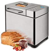 KBS 19-in-1 2LB Bread Maker Machine Fully Automatic LCD Display，Stainless Steel Model# 013