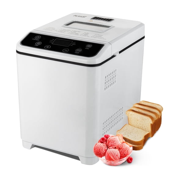 KBS 2LB Bread Machine, 20-in-1 Automatic Bread Maker with Gluten-Free & Ice Cream Function, 2 DIY Programs, 15H Delay Timer & Keep Warm