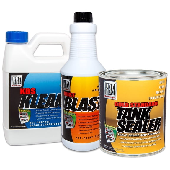 KBS Coatings 53000 Auto Fuel Tank Sealer Kit, Seals Up to 25 Gallon Tank