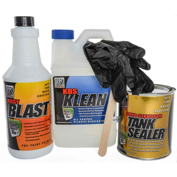 KBS Coatings 53000 Auto Fuel Tank Sealer Kit, Seals Up to 25 Gallon Tank
