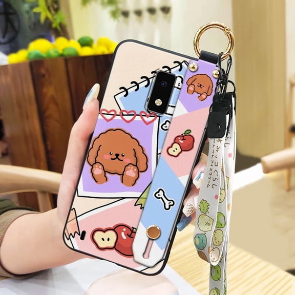 KBS-Phone Case For BLU View4, Cute Wristband Shockproof Fashion Design Lanyard Anti-dust Ring Phone Holder Durable Anti-knock Silicone Protective Cartoon Waterproof Wrist Strap Soft case
