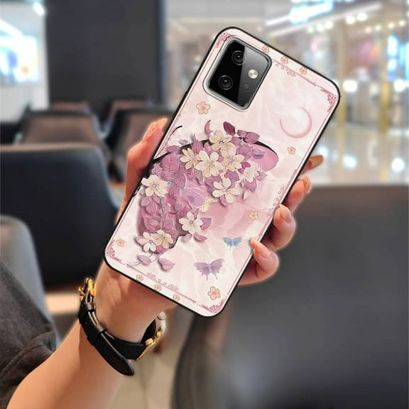 KBS-Phone Case For MOTO G Power 5G 2023, Fashion Design Anti-knock Silicone Protective Phone Pouch Shockproof Dirt-resistant Waterproof Full wrap Cute Soft case Anti-dust flower Graffiti