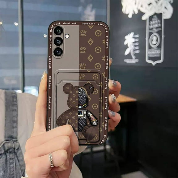 KBS-Phone Case For Samsung Galaxy S23FE/SM-S7110, Full wrap Anti-dust Dirt-resistant Card sleeve TPU Anti-knock Durable Back Cover Card slot Shockproof Fashion Design Silicone Cover Cute