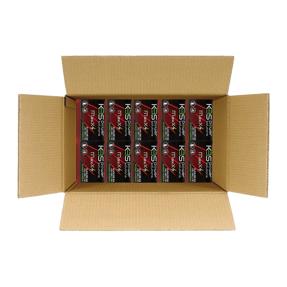 KBS Power Solutions Maxx Peak Alkaline AA Batteries 480 Pack, 1.5 Volts