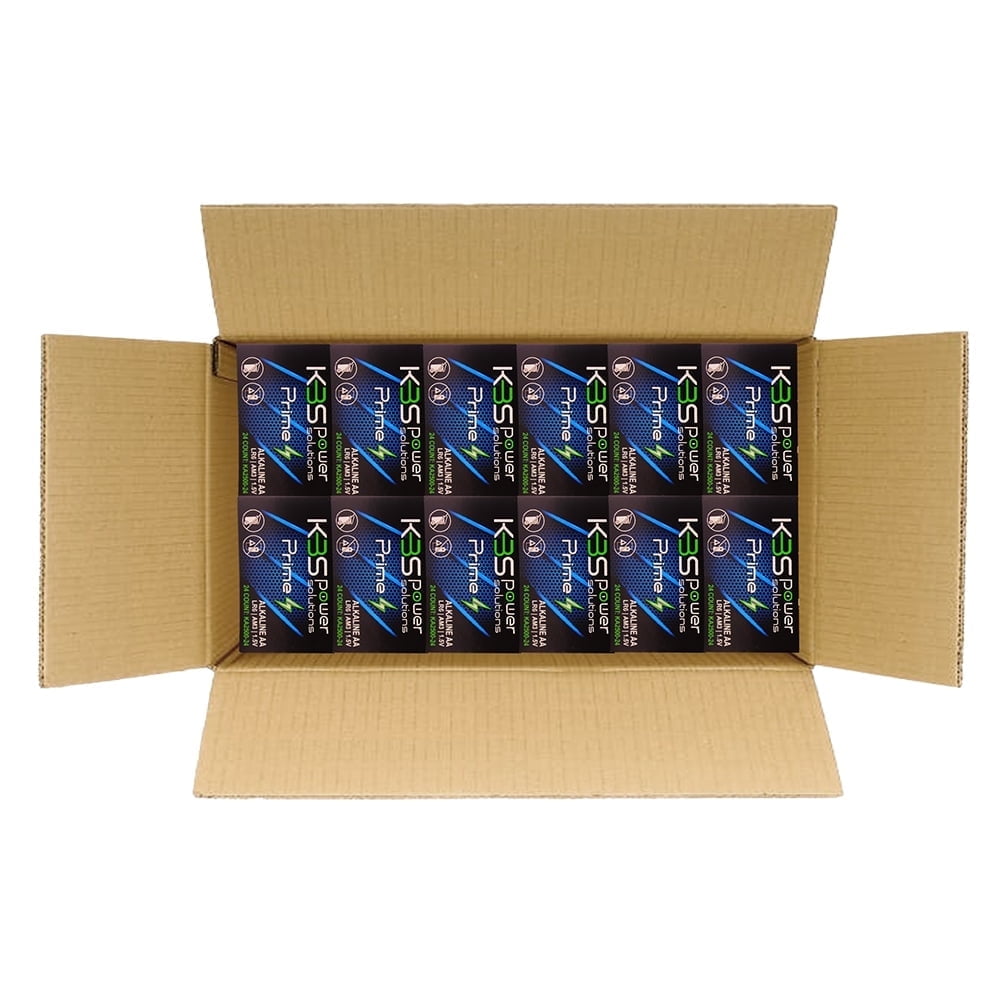 KBS Power Solutions Prime Peak Alkaline AA Batteries 480 Pack, 1.5 Volts, Case