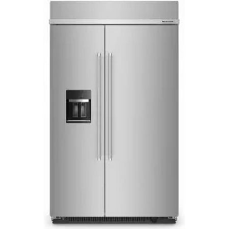 KitchenAid - 29.4 Cu. Ft. Side-by-Side Refrigerator with Ice and Water Dispenser - Black Stainless Steel with PrintShield Finish