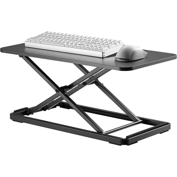 KBT10 Ultra Slim 24" Laptop, Keyboard and Mouse Stand | Sit Stand Adjustable Riser for Standing Desks | Lifts Up to 15.6 inches in Height | 5 Height Levels Riser