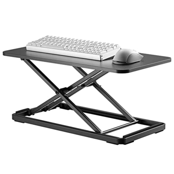 KBT10 Ultra Slim 24" Laptop, Keyboard and Mouse Stand Sit Stand Adjustable Riser for Standing Desks Lifts Up to 15.6 inches in Height 5 Height Levels Riser