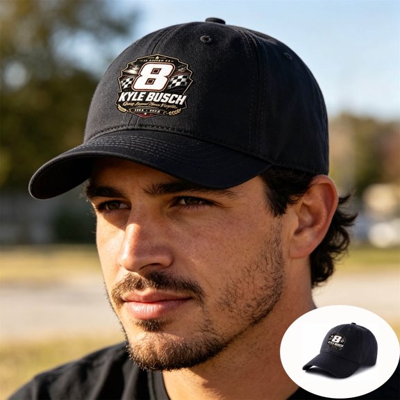 KBUS_CH Hat Memorial Adjustable Driver Tribute Baseball Cap for Fans, Outdoor Motorsport-inspired Design