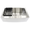 thumbnail image 1 of KBV 30 in. x 18 in, Farmhouse Apron-Front Single Bowl 18 Gauge Brushed Stainless Steel Kitchen Sink with Accessories, 1 of 11
