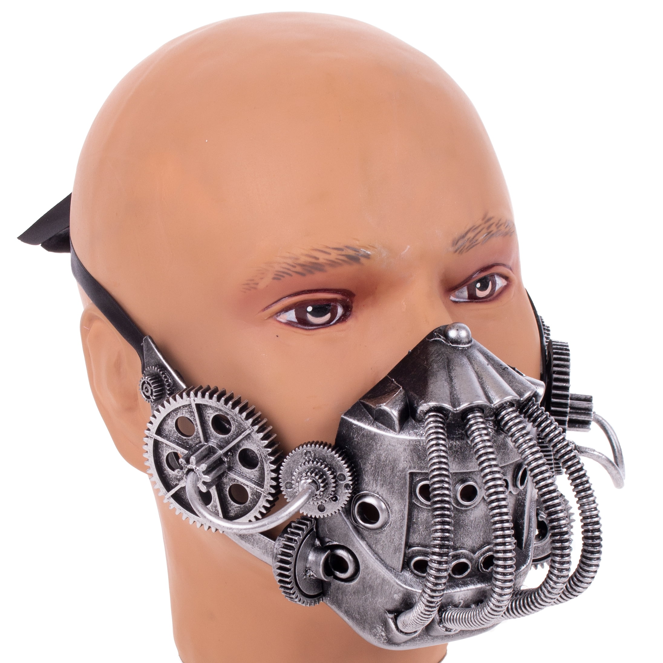 個人装備 DEAD STOCK WILLSON USA STEAM PUNK ROUND Steampunk Wastelander Respirator Adult Face Silver Halloween
