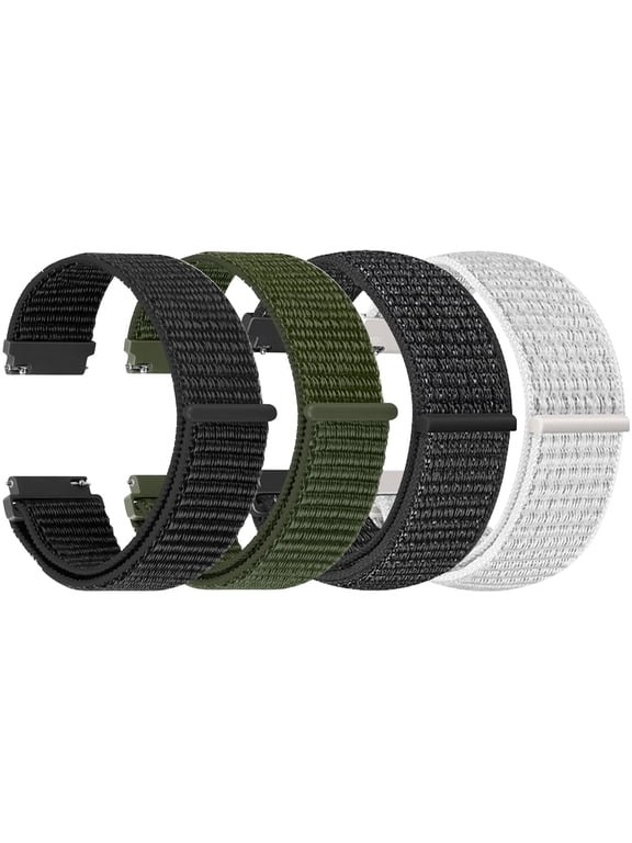 20mm Nylon Watch Bands Compatible with Samsung Galaxy Watch 7/6/5/4/FE/Watch 6 Classic 43mm 47mm/Watch 5 Pro 45mm/Watch 4 Classic 42mm 46mm/Galaxy Watch 42mm/Watch 3 41mm for Women Men