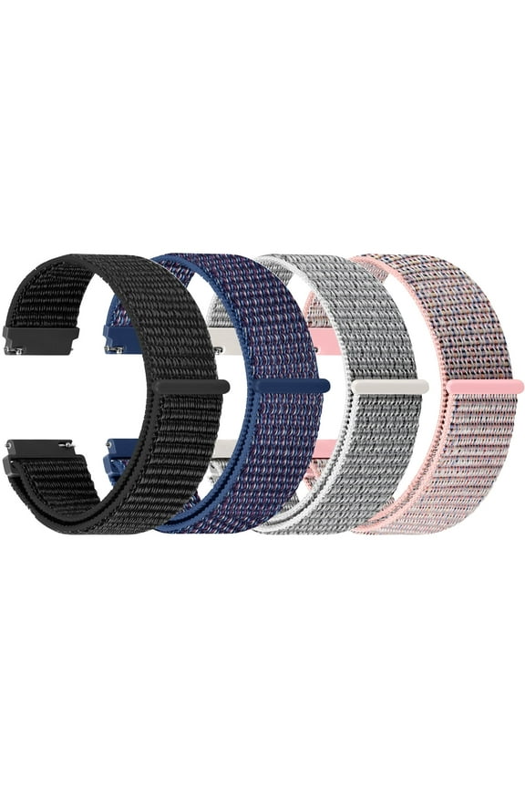 20mm Nylon Watch Bands Compatible with Samsung Galaxy Watch 7/6/5/4/FE/Watch 6 Classic 43mm 47mm/Watch 5 Pro 45mm/Watch 4 Classic 42mm 46mm/Galaxy Watch 42mm/Watch 3 41mm for Women Men