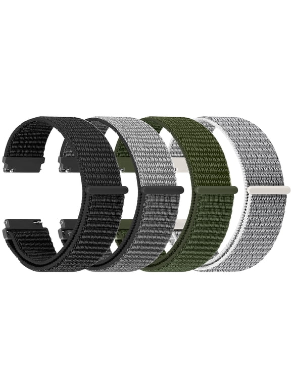 22mm Watch Bands Compatible with Samsung Galaxy Watch 3 45mm/Gear S3 Classic/Frontier, Nylon Quick Release Replacement Sport Strap for Garmin Vivoactive 4/Venu 3/Venu 2 for Women Men