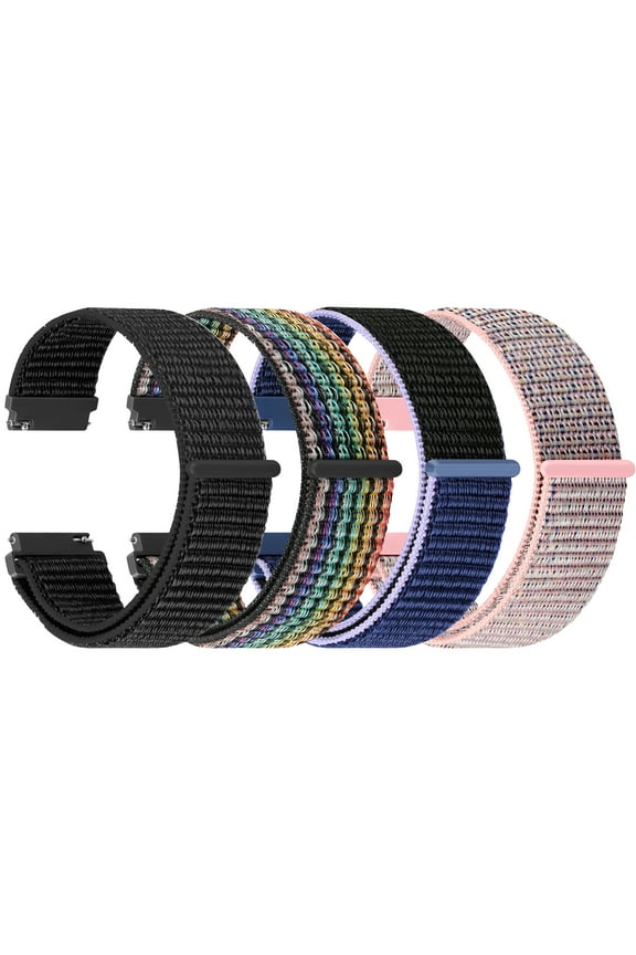 22mm Watch Bands Compatible with Samsung Galaxy Watch 3 45mm/Gear S3 Classic/Frontier, Nylon Quick Release Replacement Sport Strap for Garmin Vivoactive 4/Venu 3/Venu 2 for Women Men