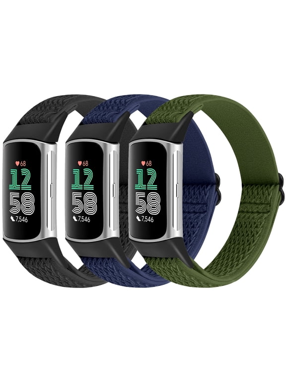 Adjustable Elastic Nylon Bands Compatible with Charge 6 Bands/Charge 5 Bands, Soft Breathable Sport Replacement Wristbands for Women Men