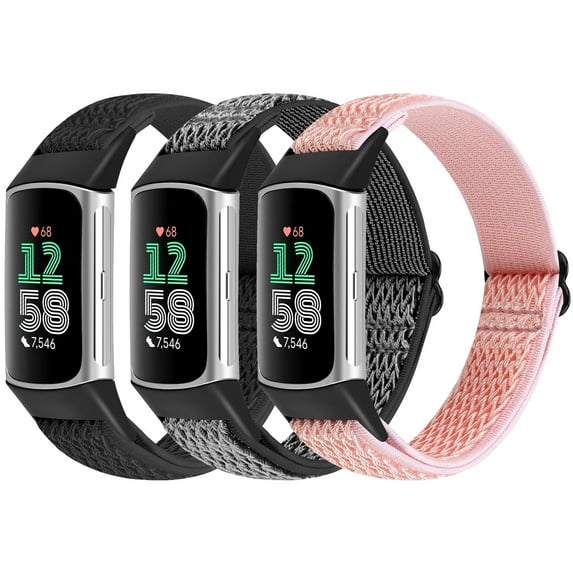 KBYKO Adjustable Elastic Nylon Bands Compatible with Charge 6 Bands/Charge 5 Bands, Soft Breathable Sport Replacement Wristbands for Women Men